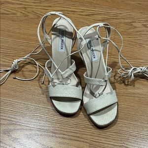 Steve Madden Ivory Strappy Heels